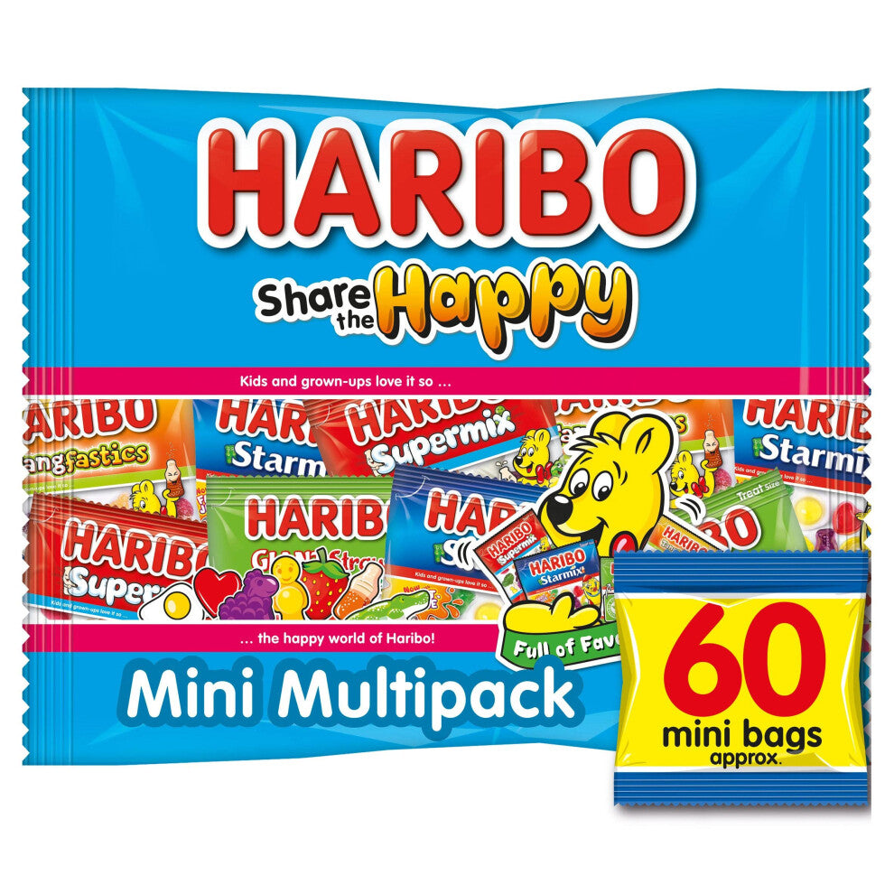 Haribo Share The Happy 60 Mini Bags Sweets Multipack