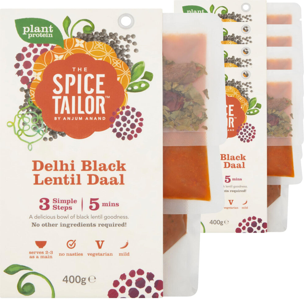 The Spice Tailor - Lentil Daal Cooking Sauce Meal Kit, Delhi Black Lentil Daal, Pack of 5, Vegetarian