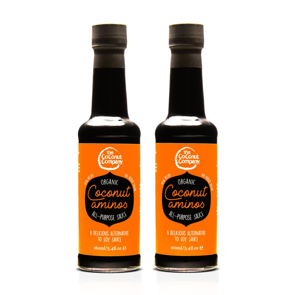 Organic Coconut Aminos - Vegan, Gluten-Free, Raw, Soy-Free, Amino acids, Naturally Fermented, Low Salt, Coconut Seasoning, Soy Sauce Alternative(160