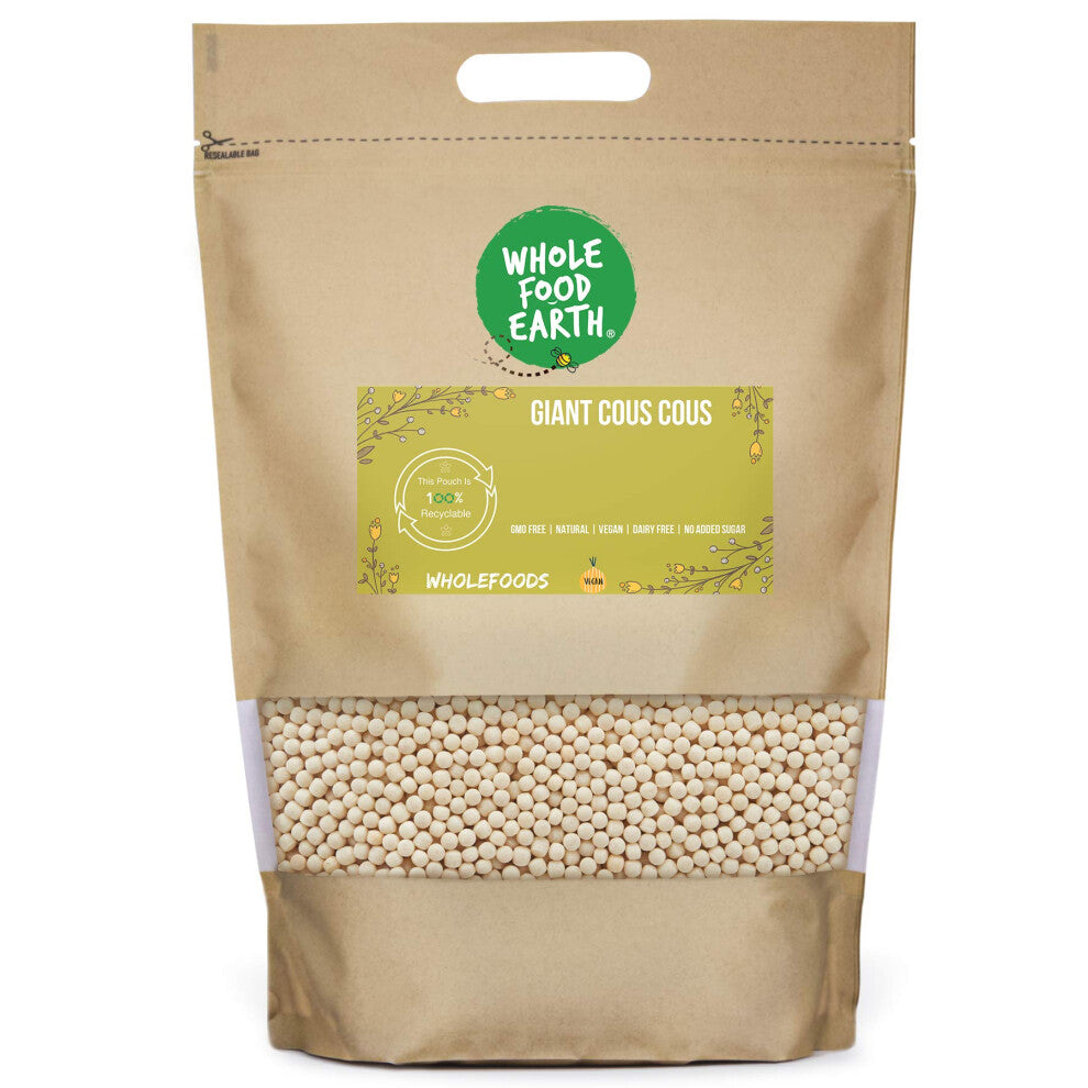 Wholefood Earth Giant Cous cous 1 kg | GMO Free | Natural | Source of Fibre