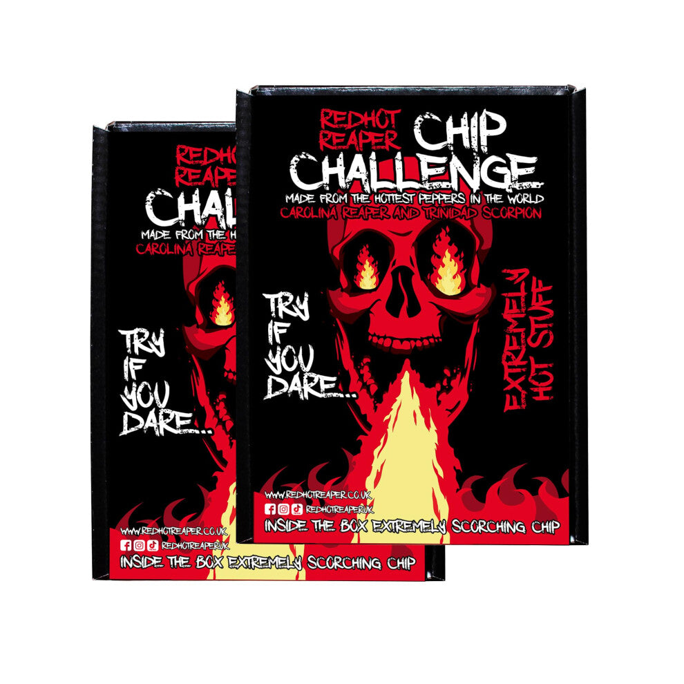 Red Hot Reaper ? (2pack) Challenge Hottest Chip ? Carolina Reaper Spicy Challenge - Stupidly Spicy Hot Chip