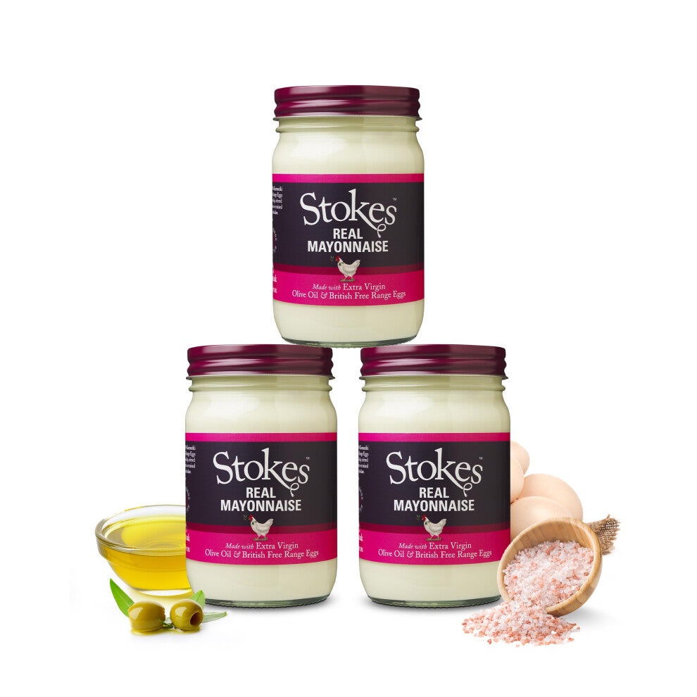 Stokes Real Mayonnaise 3PK, Rich & Creamy Real Mayo, Perfect With Chips Or To Make Delicious Egg Mayo, Smooth & Silky Real Mayonnaise Made With