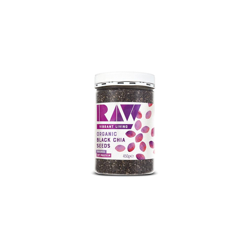 Raw Health Organic Black Chia Seeds, 450g - High Fibre & Protein-Rich - Certified Organic & Gluten-Free Superfood