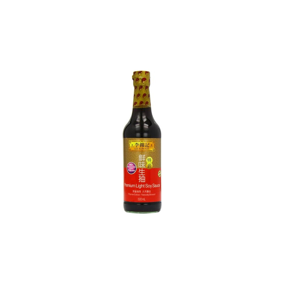 Lee Kum Kee Premium Light Soy Sauce, No Added Preservatives, 500 ml (Pack of 6)