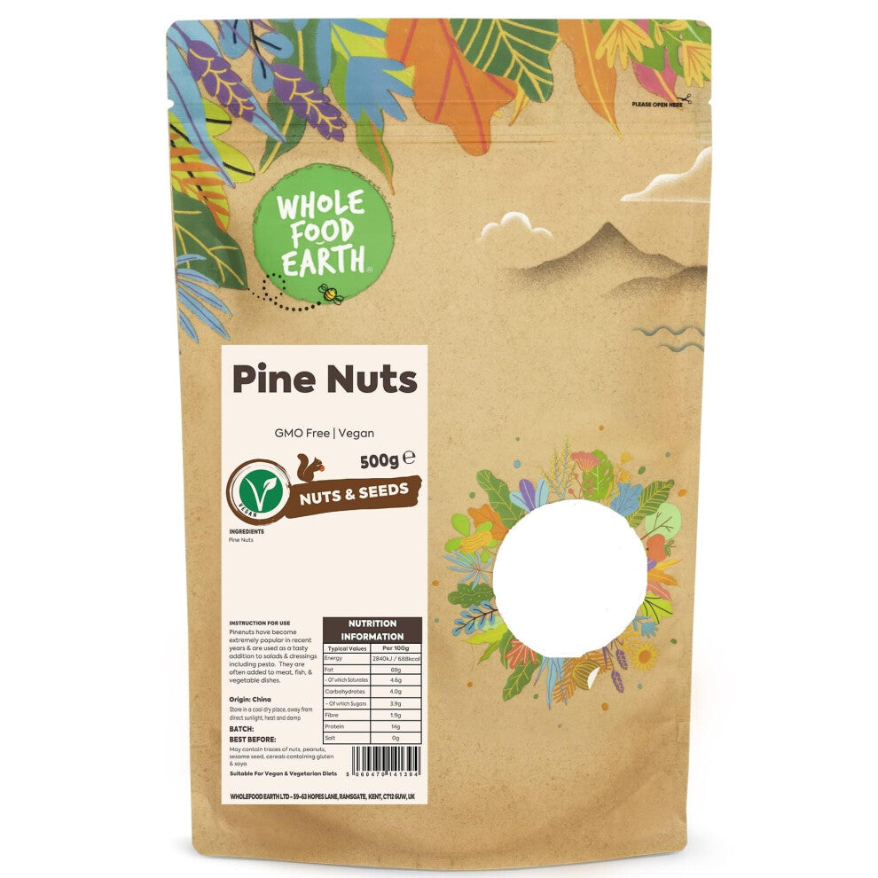 Wholefood Earth - Pine Nuts, 500 g