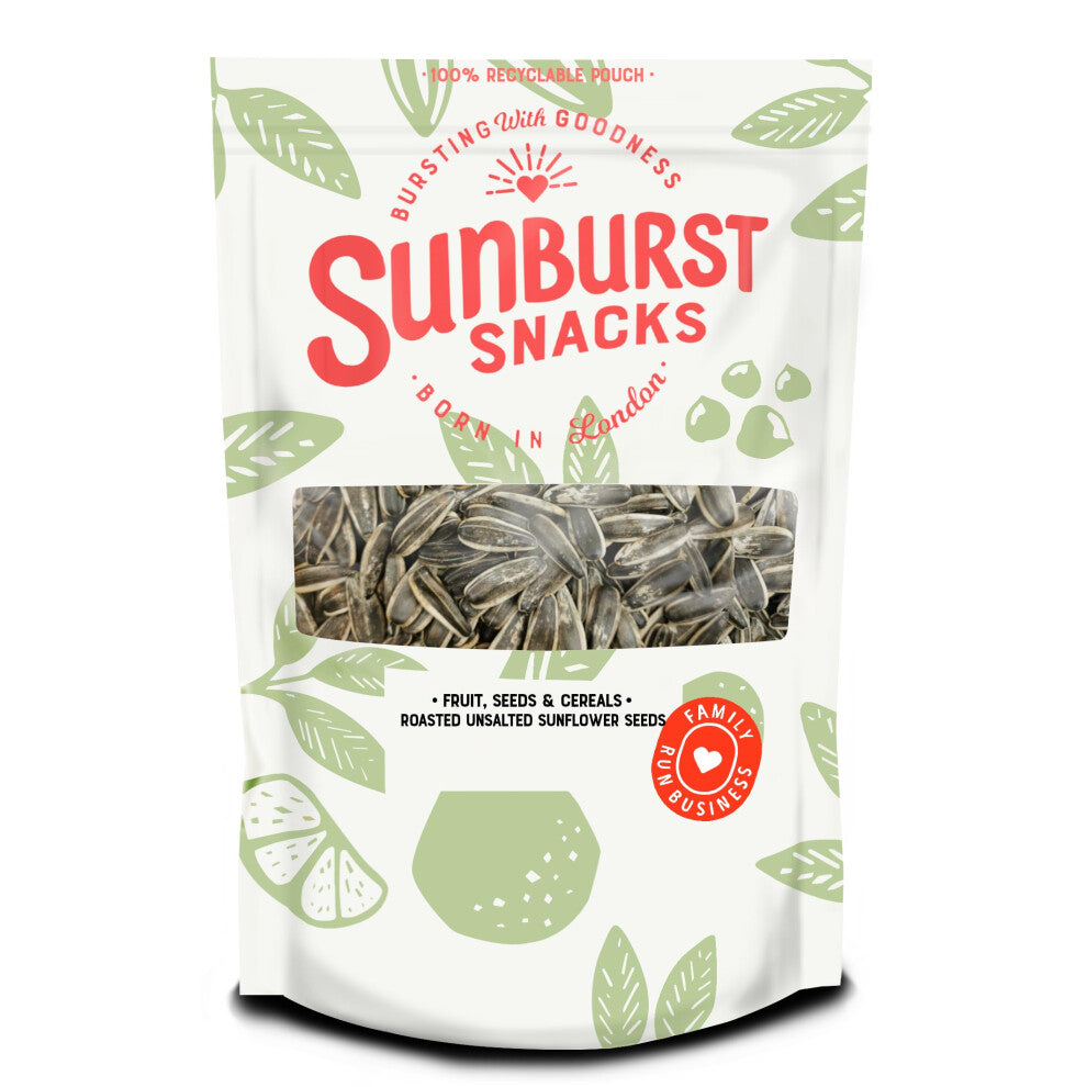 Sunburst Snacks Sunflower Seeds Roasted & Unsalted, Gluten Free, Vegan & High Protein Snack, Recyclable & Resealable Pouch, 1KG