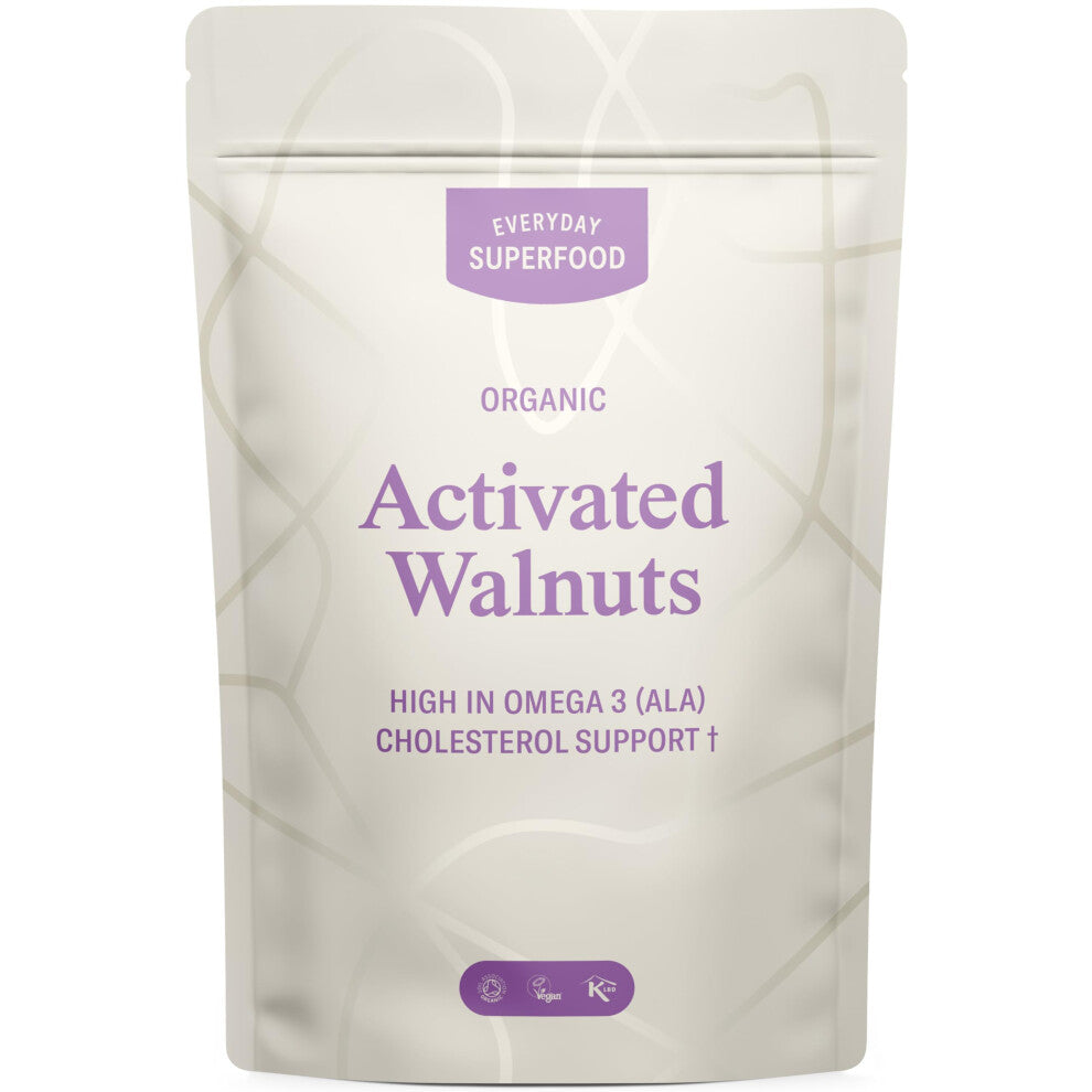 Everyday Superfood Organic Activated Walnuts 900g, Unsalted, Raw Sprouted Walnut Pieces, Vegan & Kosher