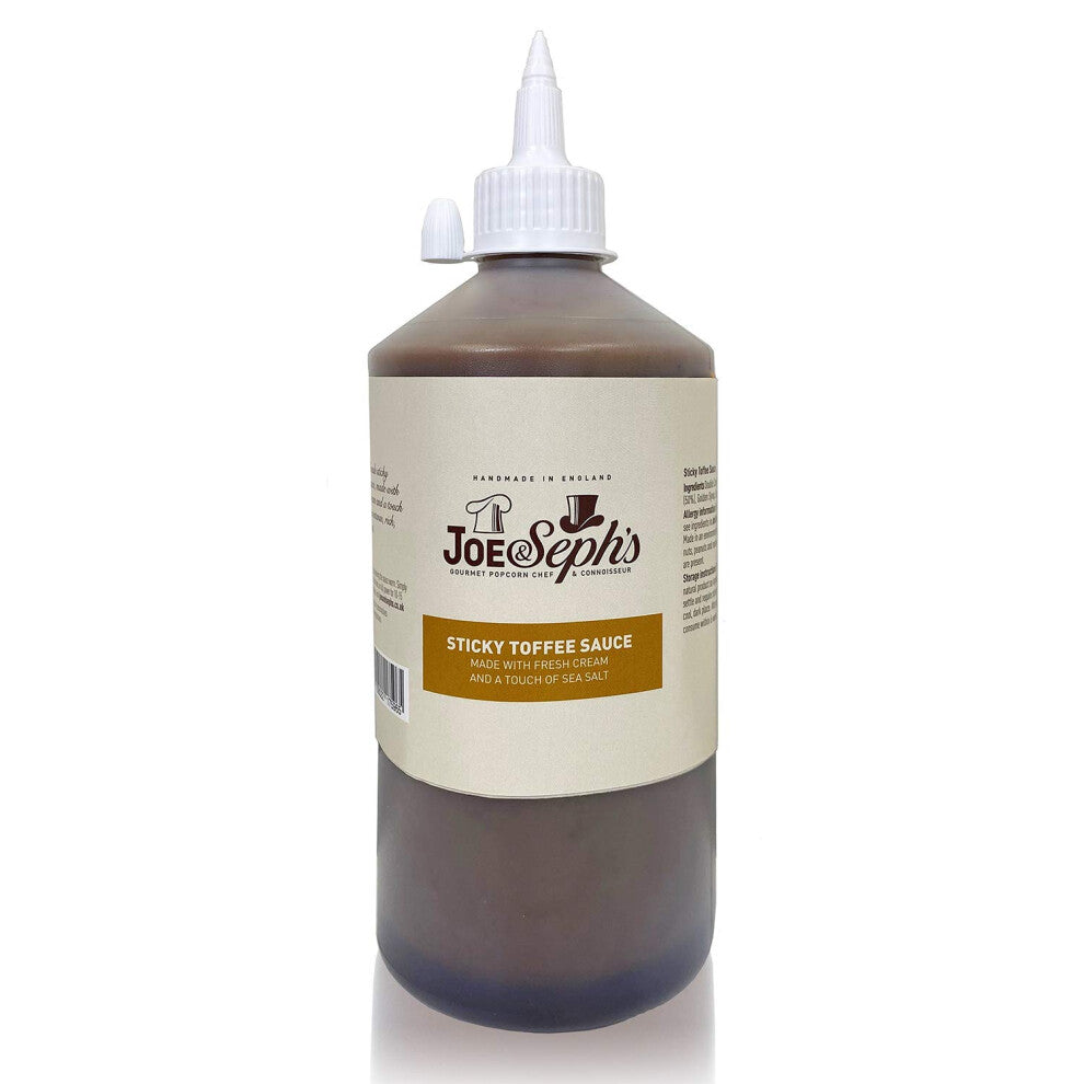 Joe & Sephs Sticky Toffee Caramel Sauce (1x1kg) |1 Star Great Taste Award, caramel drizzle, ice cream sauce, caramel sauce for coffee, vegetarian,