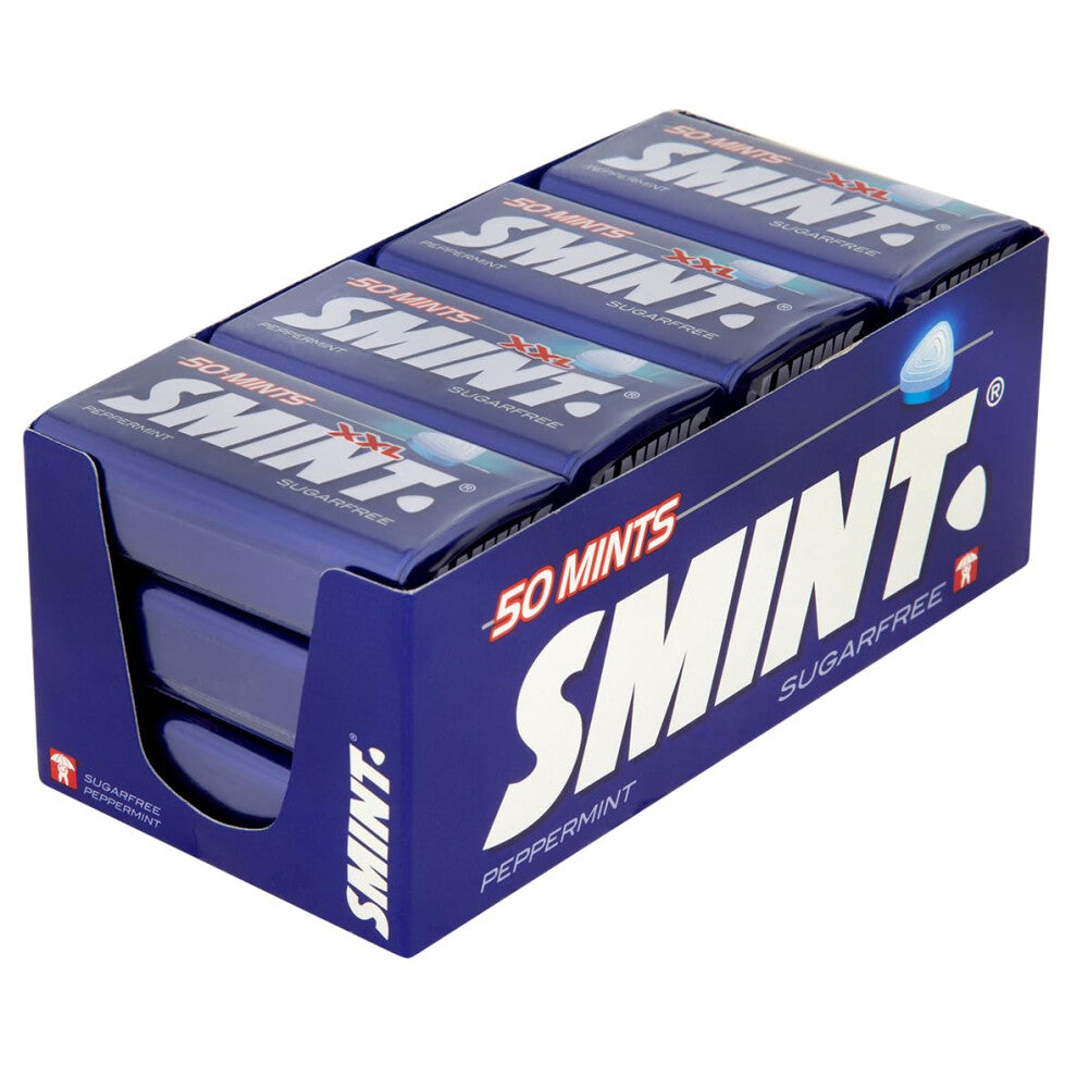 Smint Sugar Free Mints, Peppermint Flavour, Suitable for Vegetarians - 50 XXL Tin