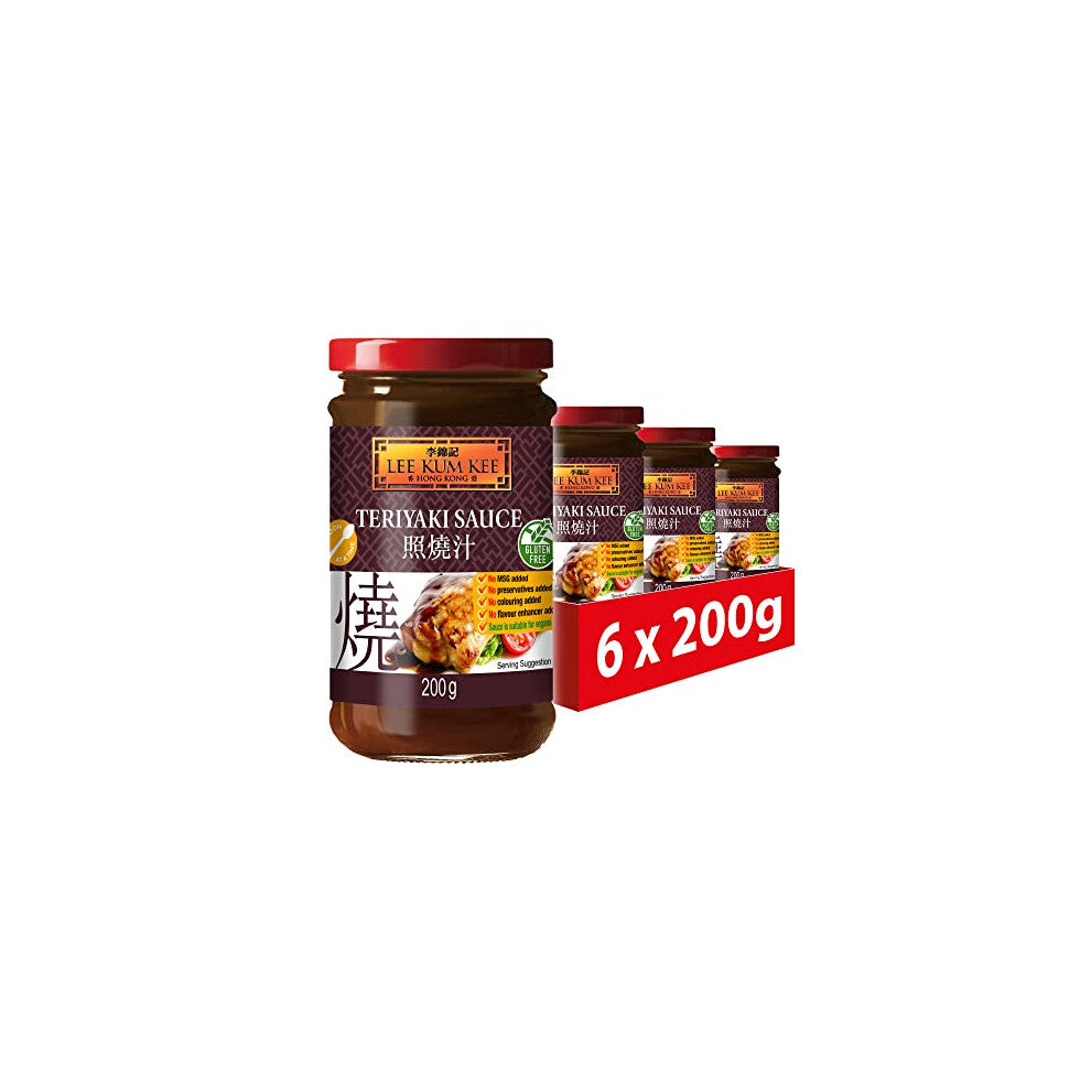 Lee Kum Kee Gluten Free Teriyaki Sauce, Vegan, 200 g (Pack of 6)