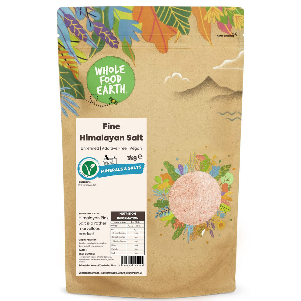 Wholefood Earth - Fine Himalayan Rose Pink Salt 3 kg