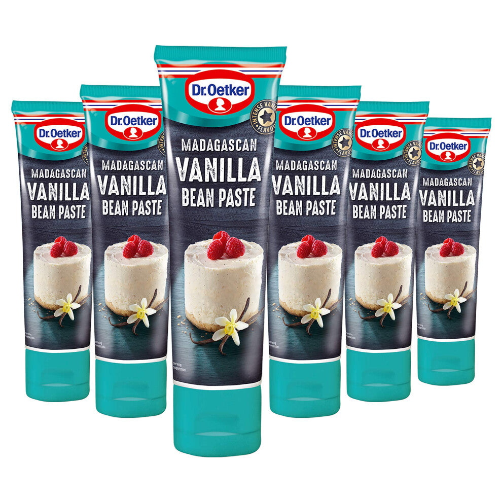 Dr. Oetker Madagascan Vanilla Bean Paste, Pod & Essence Substitute Used as flavouring Suitable for Vegan Baking in Buttercream Icing, Frosting, Cake