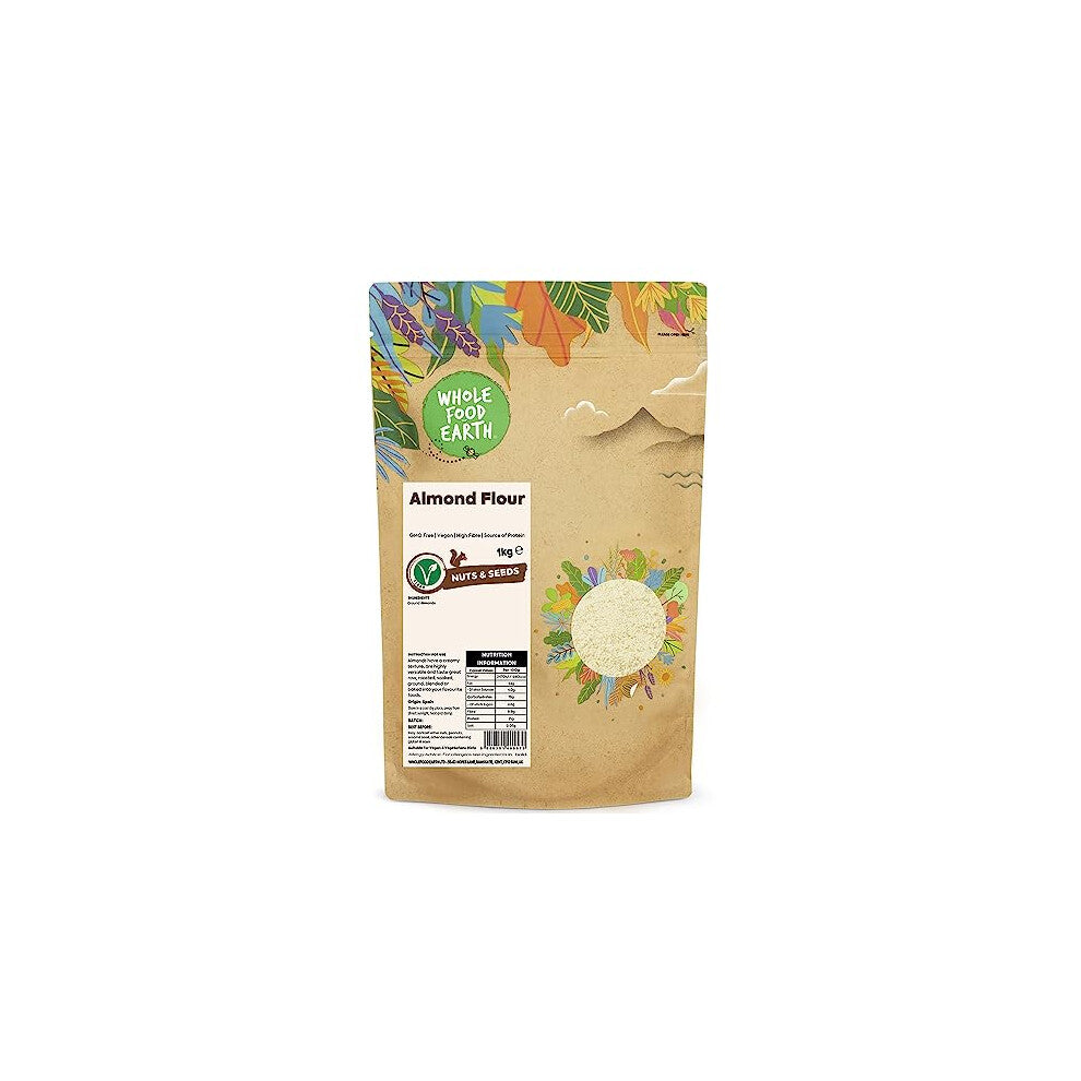 Wholefood Earth Almonds Flour 1 kg | GMO Free | High Fibre | Source of Protein