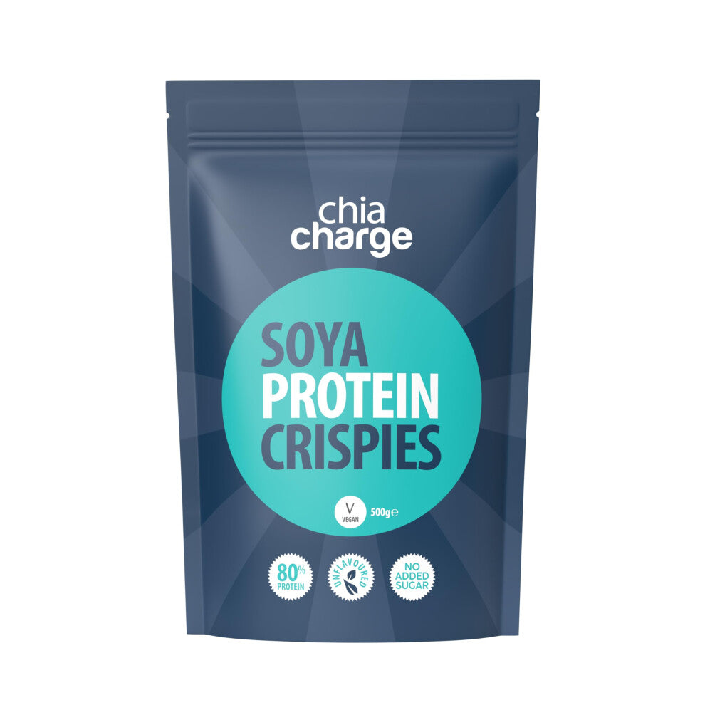 80% Protein Soya Crispies - High Protein for Adults and Kids - Healthy, Gluten Free Vegan Snack - Low Fat Food, No Sugar Crispies (500g)