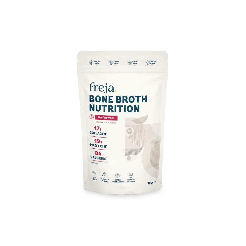 Bone Broth Powder | 100% Natural Collagen & Protein Powder | Pure Beef, Grass-Fed | Amino Acids & Minerals | Nutrition for Healthy Gut, Skin, Hair &