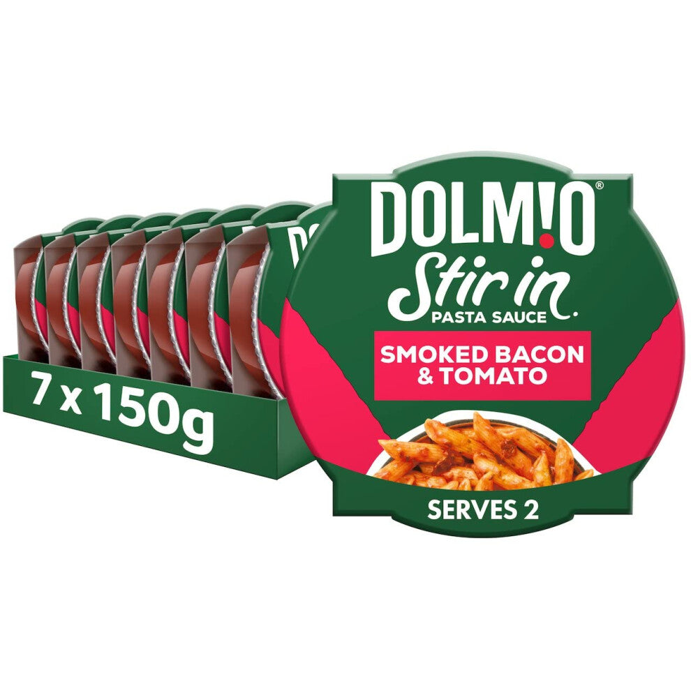 Dolmio Stir In Smoked Bacon and Tomato Pasta Sauce, Bulk Multipack 7 x 150 g pots