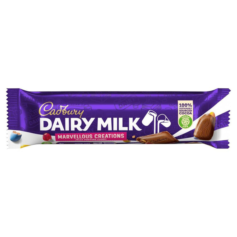 Cadbury Dairy Milk Marvellous Creations, with Jellies, Popping Candy & Cocoa Chunks, 47 g (Pack of 24)