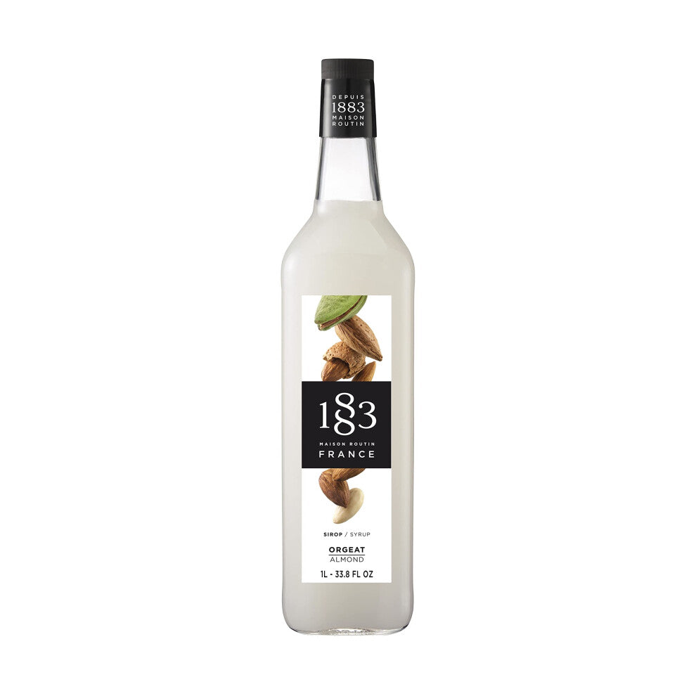 1883 MAISON ROUTIN Premium Almond Syrup for Coffee, Lattes, Hot Chocolate, Cocktails, Desserts PET1L