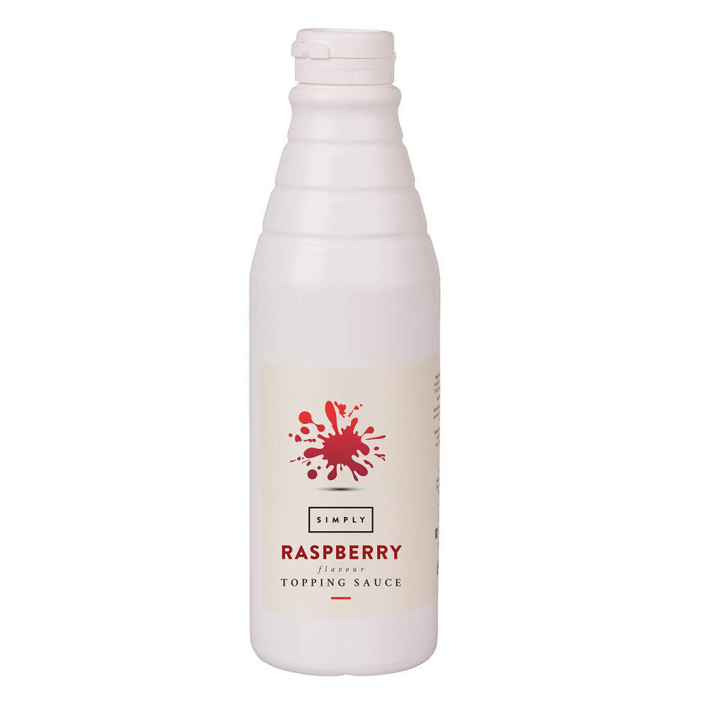 Simply Raspberry Topping Sauce, Dairy Free Ready to Use Dessert Sauce for Ice Cream, Waffles, Pancakes, Coffee & Milkshakes (1 kg)
