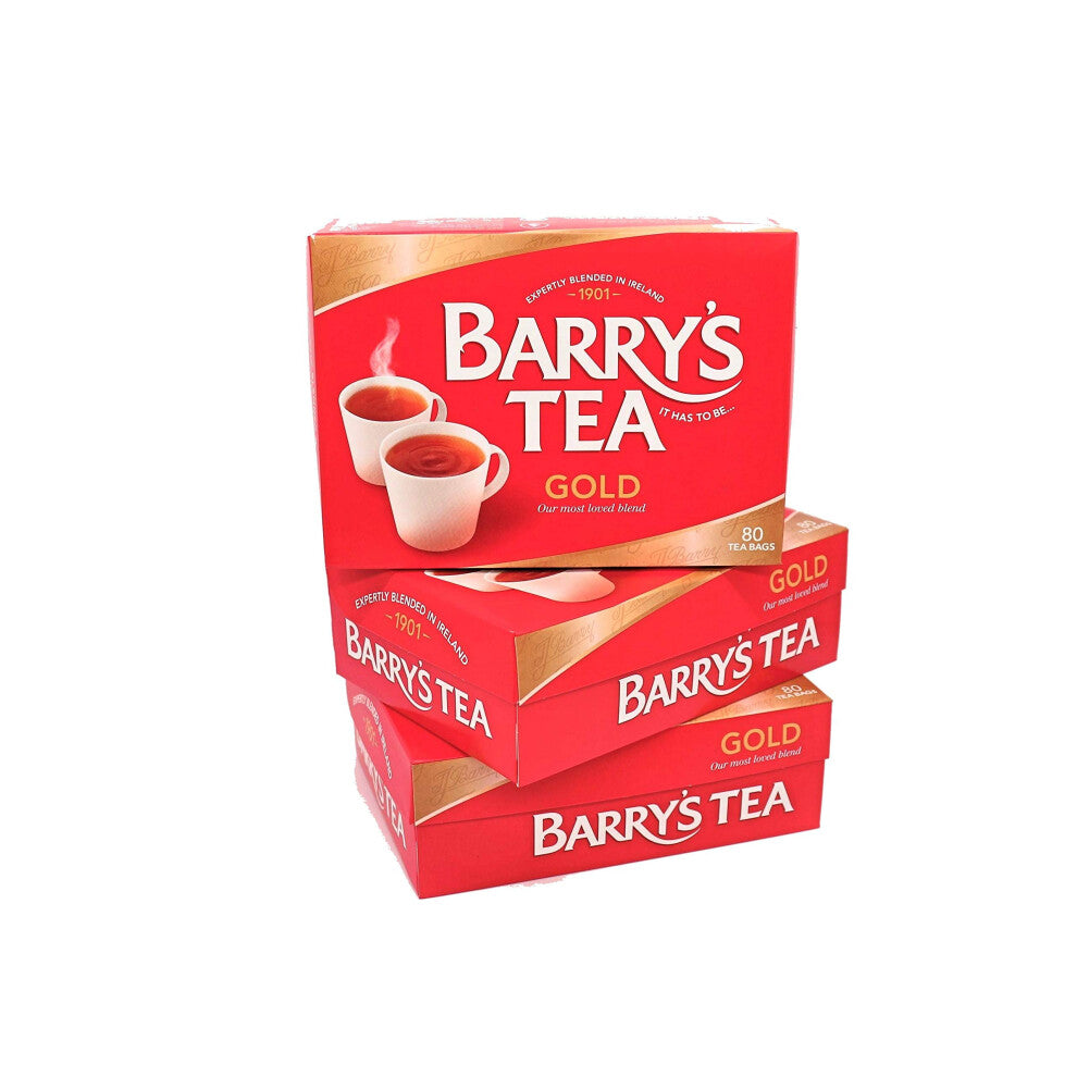 Barry's Tea Gold Blend 80 Biodegradable Black Tea Bags - 3 Pack