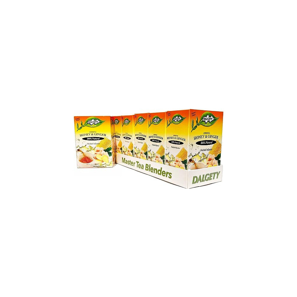 Dalgety Strong Honey and Ginger Herbal Infusion 72g Cartons 100% Natural, Caffeine Free Tea; Delicious and Packed with Unique Health Benefits (6 Pack)