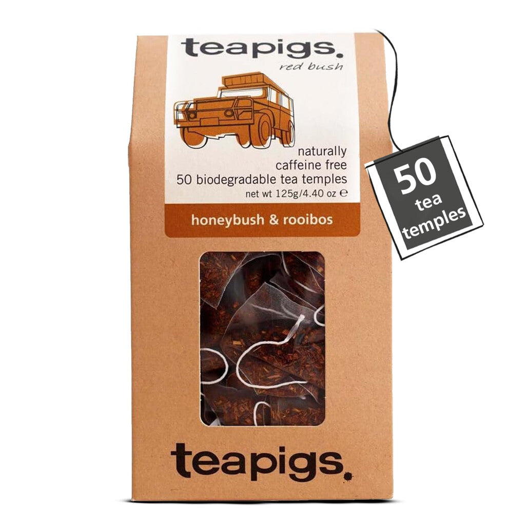 Teapigs Honeybush and Rooibos Tea Bags Made With Whole Leaves (1 Pack of 50 Tea Bags)