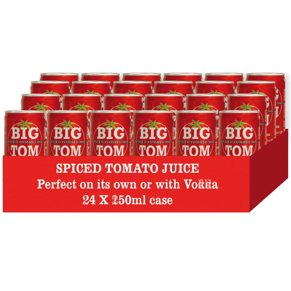 Big Tom Spiced Tomato Juice- Bloody Mary Mix can (150ml x 24 Cans) for The Best Bloody Mary...Every time!