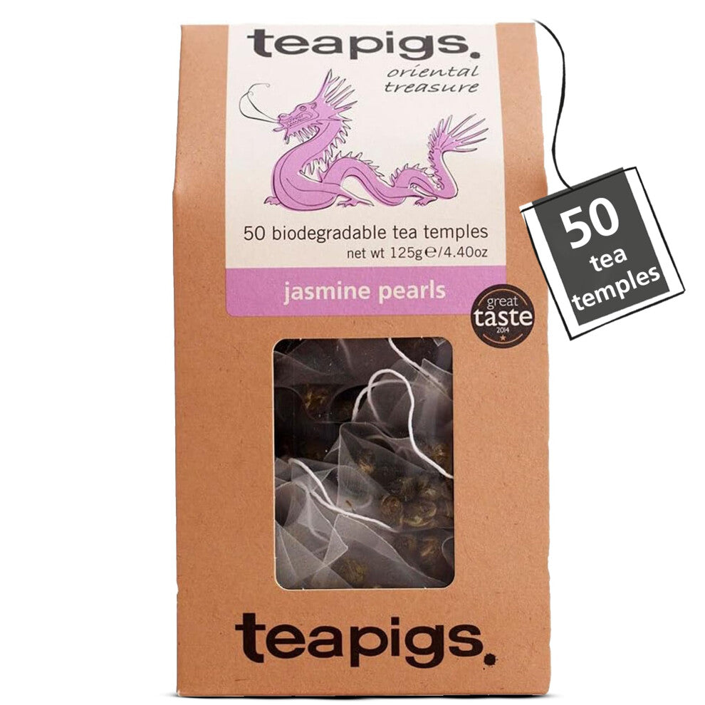 Teapigs Jasmine Pearls Tea Bags Made With Whole Leaves(1 Pack of 50 Tea Bags)