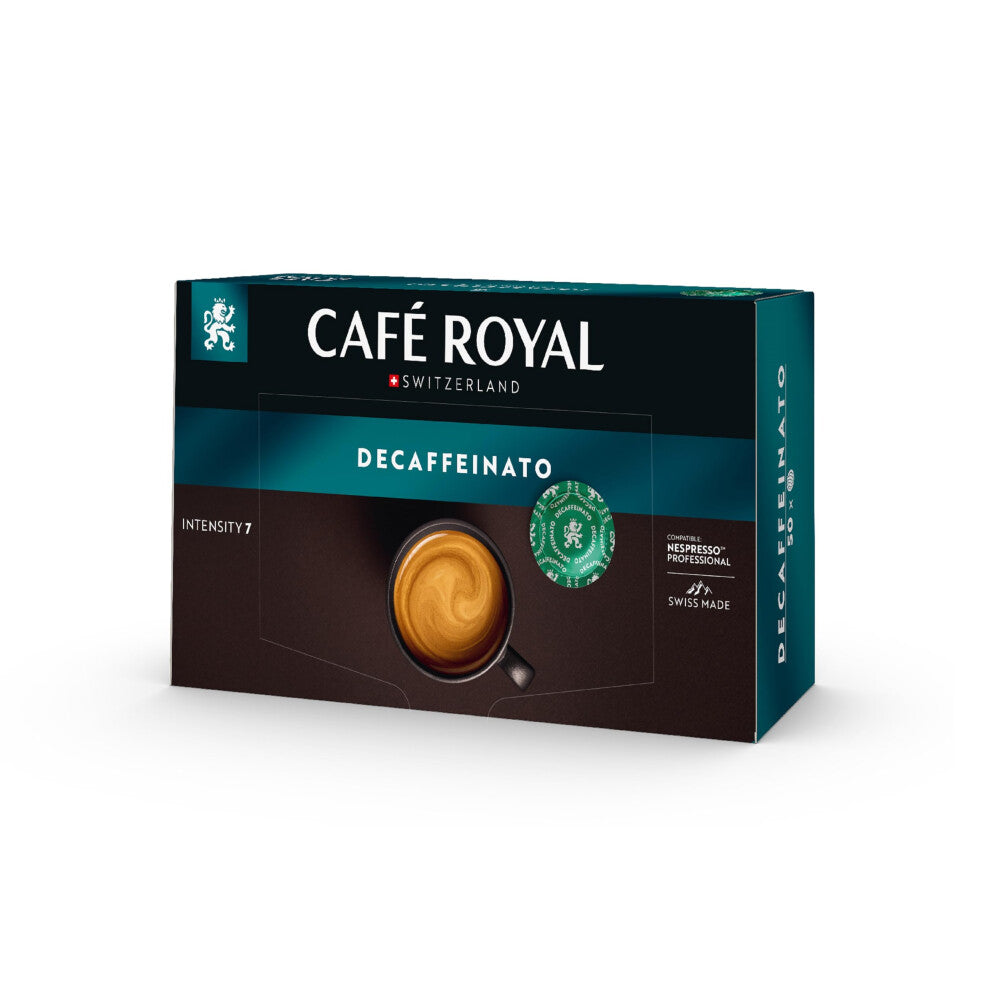 Caf? Royal Professional Pads, Espresso Decaffeinato, 50 Nespresso compatible Pads for office and hospitality, Rainforest Alliance certified, 100