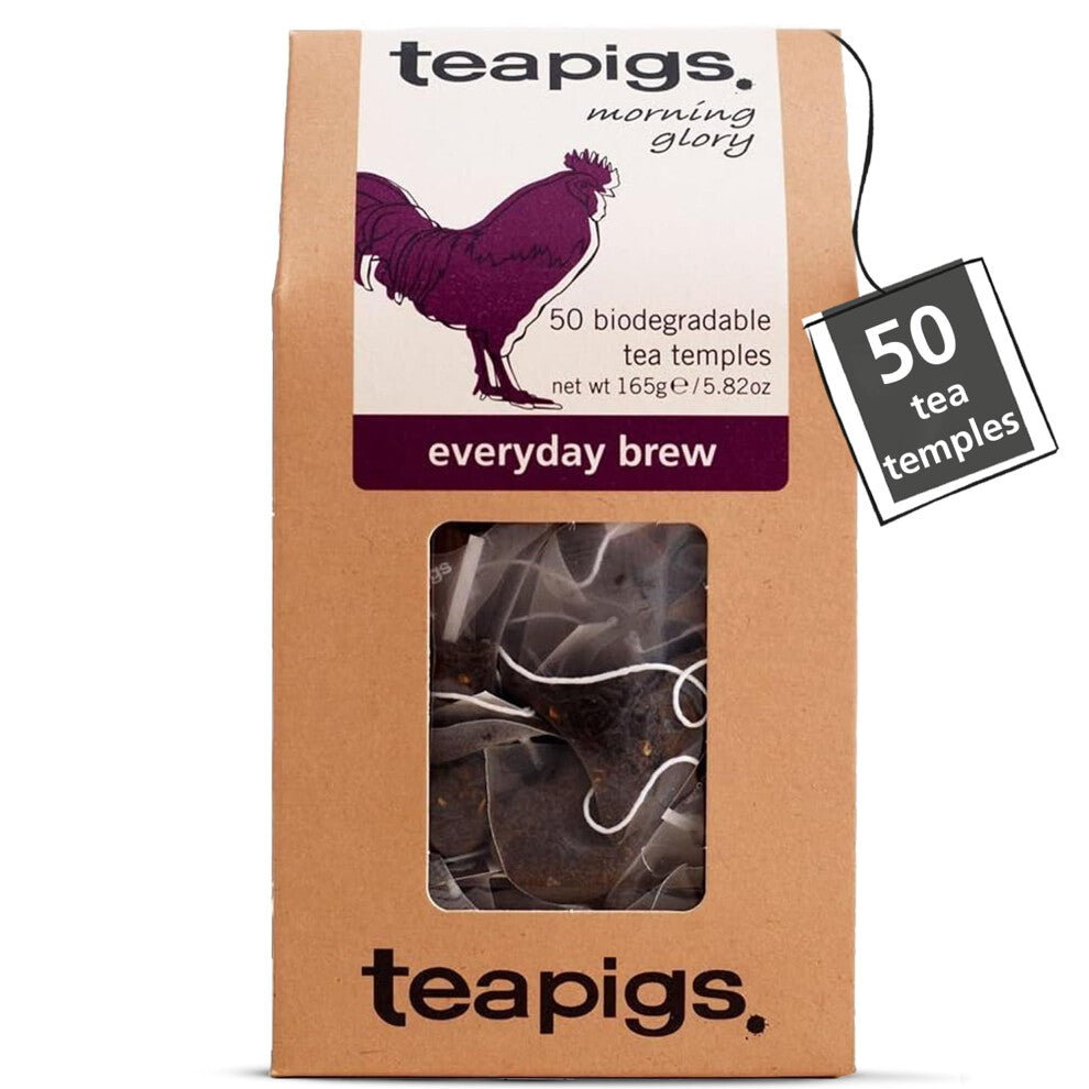 Teapigs Everyday Brew Tea Bags Made with Whole Leaves (1 Pack of 50 Teabags) Loose Leaf Quality English Breakfast Tea|Malty and Robust Black Tea