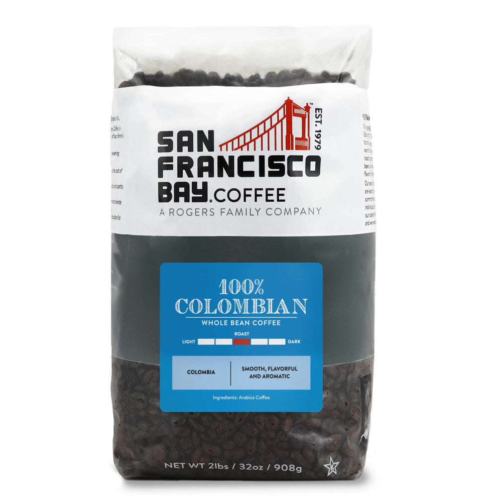 San Francisco Bay Colombian Supremo, Whole Bean Coffee, 908g - Medium Roast