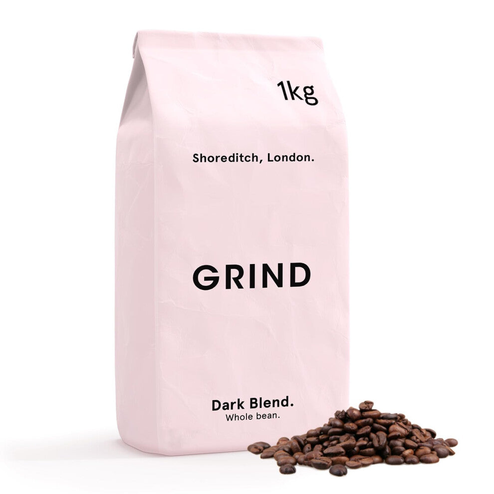 Grind Dark Blend Specialty Coffee Beans ? 1kg Bag ? Dark Roast ? Suitable for All Coffee Machines ? 100% Arabica ? Barista Quality ? Freshly Roasted