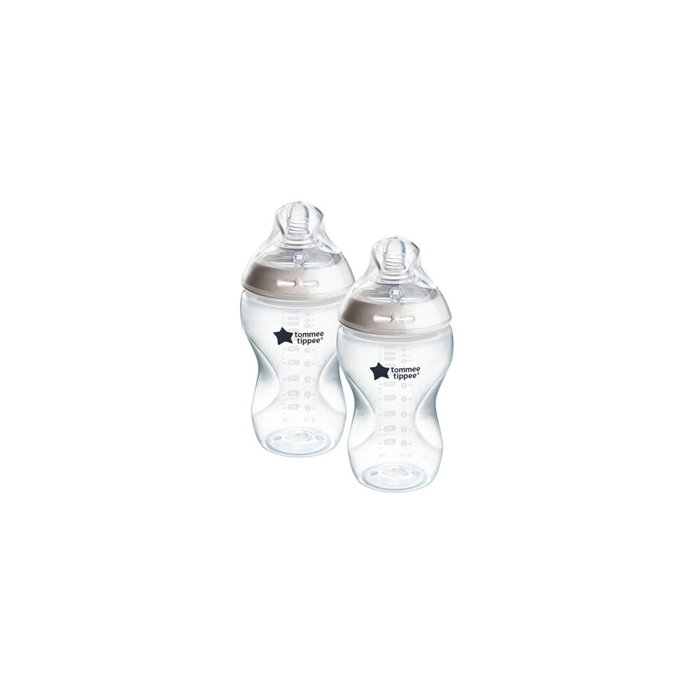 Tommee Tippee Natural Start Anti-Colic Baby Bottle, 340ml, 3+ months, Medium Flow Breast-Like Teat for a Natural Latch, Anti-Colic Valve,