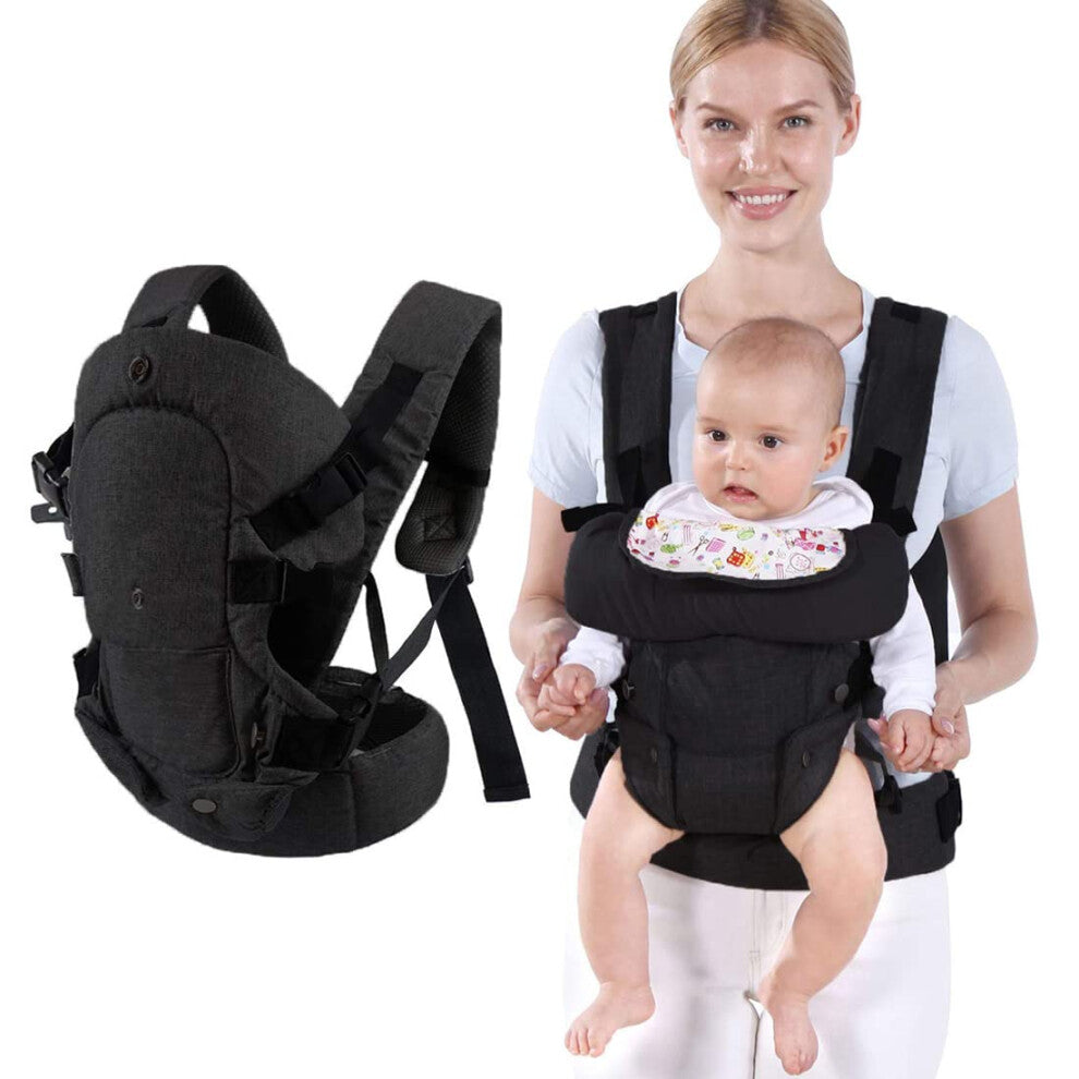 Baby Carrier Sling, Infants Soft Carriers for Newborn Toddlers Sling Wrap Front and Back, Ergonomic Design 4 in 1 Multi-Functional Breathable