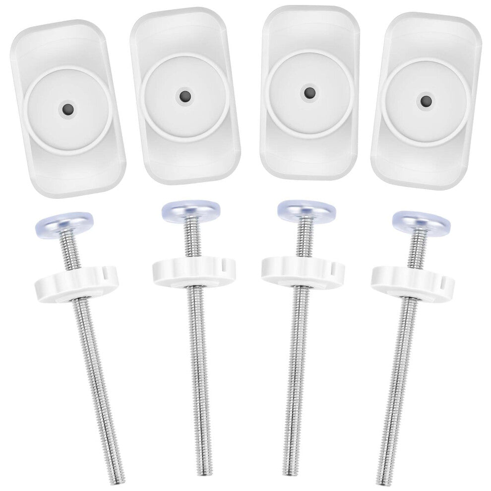 8pcs Baby Gate Extension Spindle Rods Kit, 4pcs Pet Stair Gate Screws with 4pcs Dog Safety Gate Wall Protector Mounted Gate Bolts Parts Baby Gate