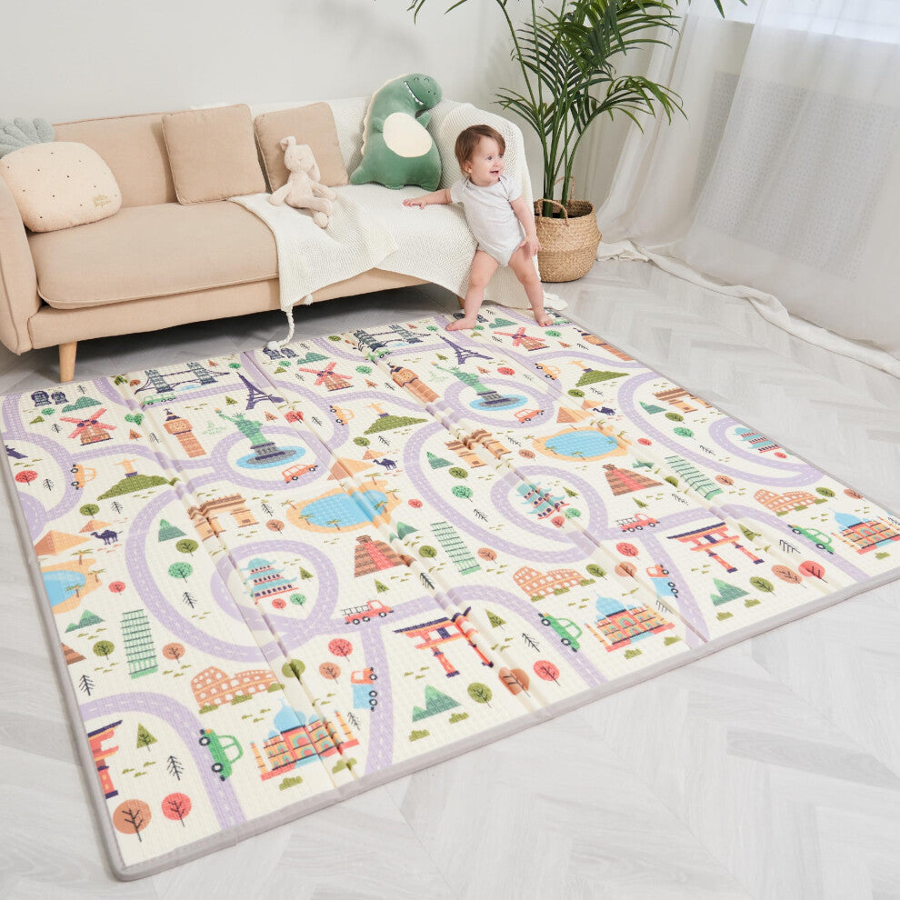 Baby Play Mat 150x180x1cm - Tummy Time Mat - XXL Large Size Baby Play Gym - Foldable Play Mat - Waterproof Foam Baby Play Mat Floor Mat For Kids