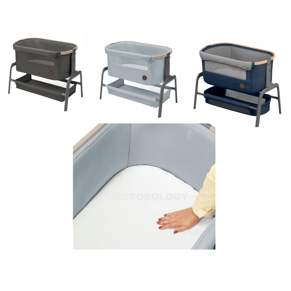 Restorology Bed Side Crib Mattress, Competible with Maxi Cosi Iora Bedisde Crib Mattress - Extra Thick Super Soft - Anti Allergy Removable Washable