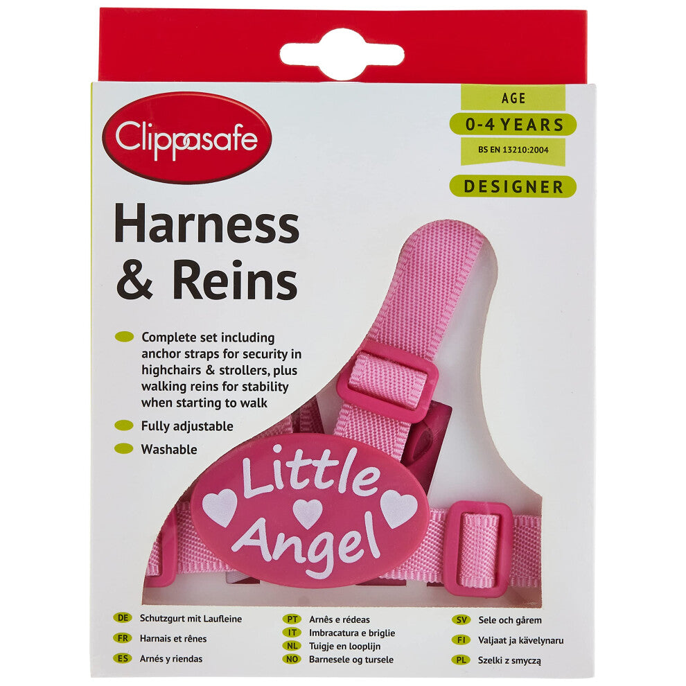 Clippasafe Easy Wash Harness & Reins (Little Angel)