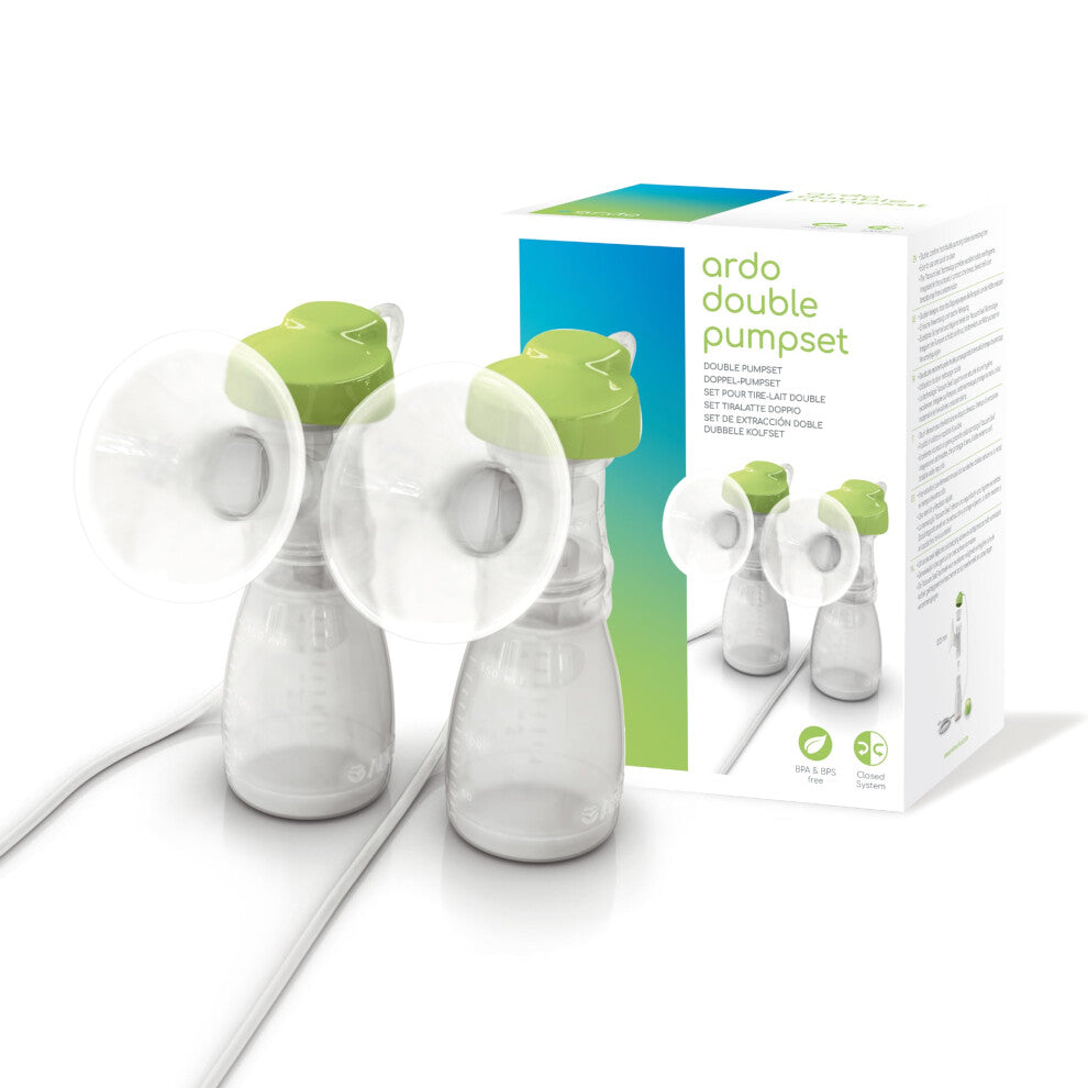 Ardo Double Pump Set - Compatible with All Ardo Breast Pumps. Extra Pumping Set for Breast Pump. BPA Free Replacement Breastfeeding Accessories.