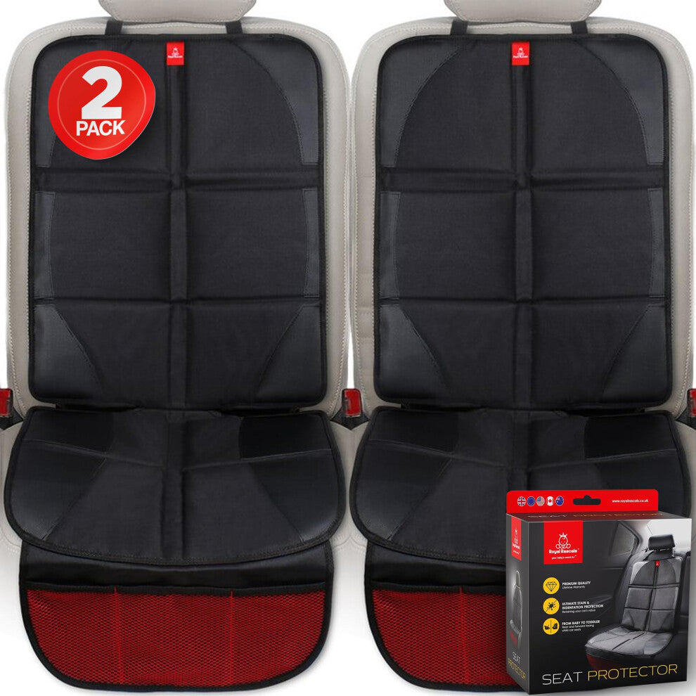 Royal Rascals Car Seat Protectors for Child Seats, Universal Fit & Isofix-Latch Compatible, Anti-Slip, Antibacterial & Waterproof, Baby Car Seat