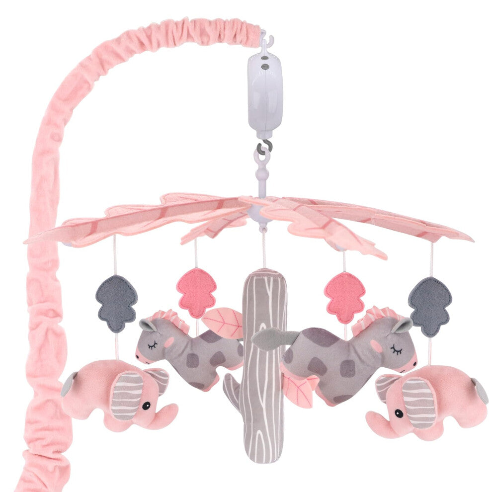 Blublu Park Musical Cot Mobile for Babies, Baby Cot Mobile with Hanging Rotating Toys Woodland Nursery Decor for Newborn Baby Boys Girls, 3 Modes