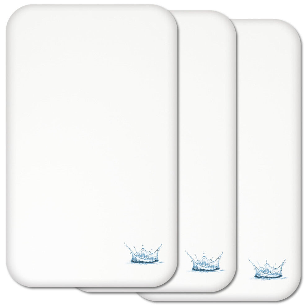 Next to Me Crib Waterproof Mattress Protectors Covers - 3 Pcs SET - 100% Natural Cotton - Extra Soft & Breathable to fit bedside cribs mattresses up