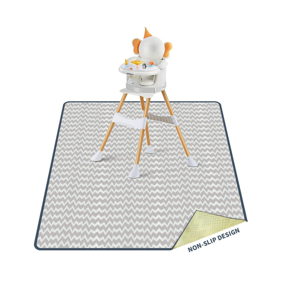MOXTOYU High Chair Splash Mat, 53" Splat Wipe Clean Waterproof Non Slip No Layering Design, Washable Baby Mess Mat for Painting, Craft, Playmat and