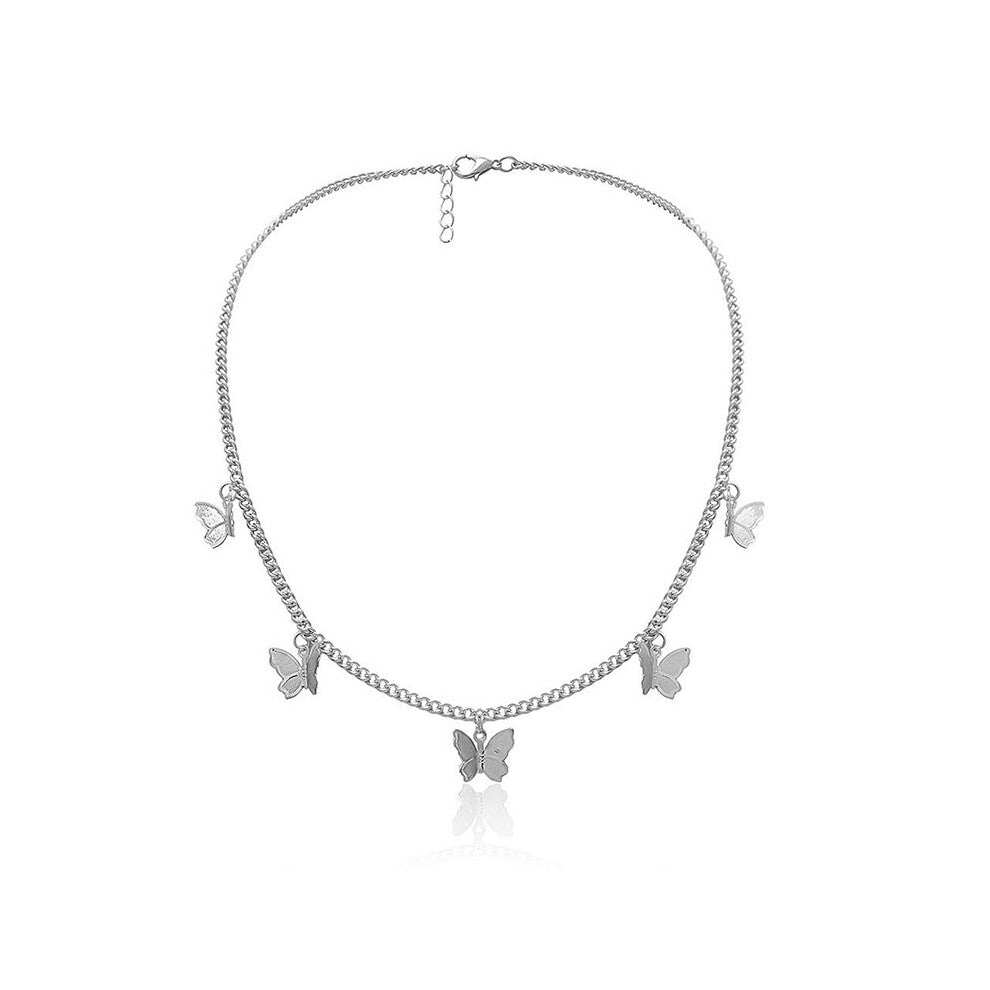 Butterfly Pendant Necklace Men's and Women's Chain