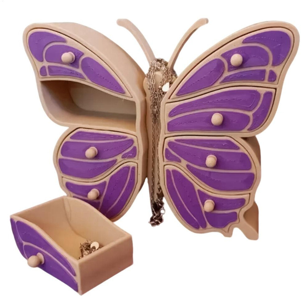 Jewelry Ring Box Luxury Butterfly Trinket Box Necklace Pendant Gifts Display For Proposal Engagement Wedding Case