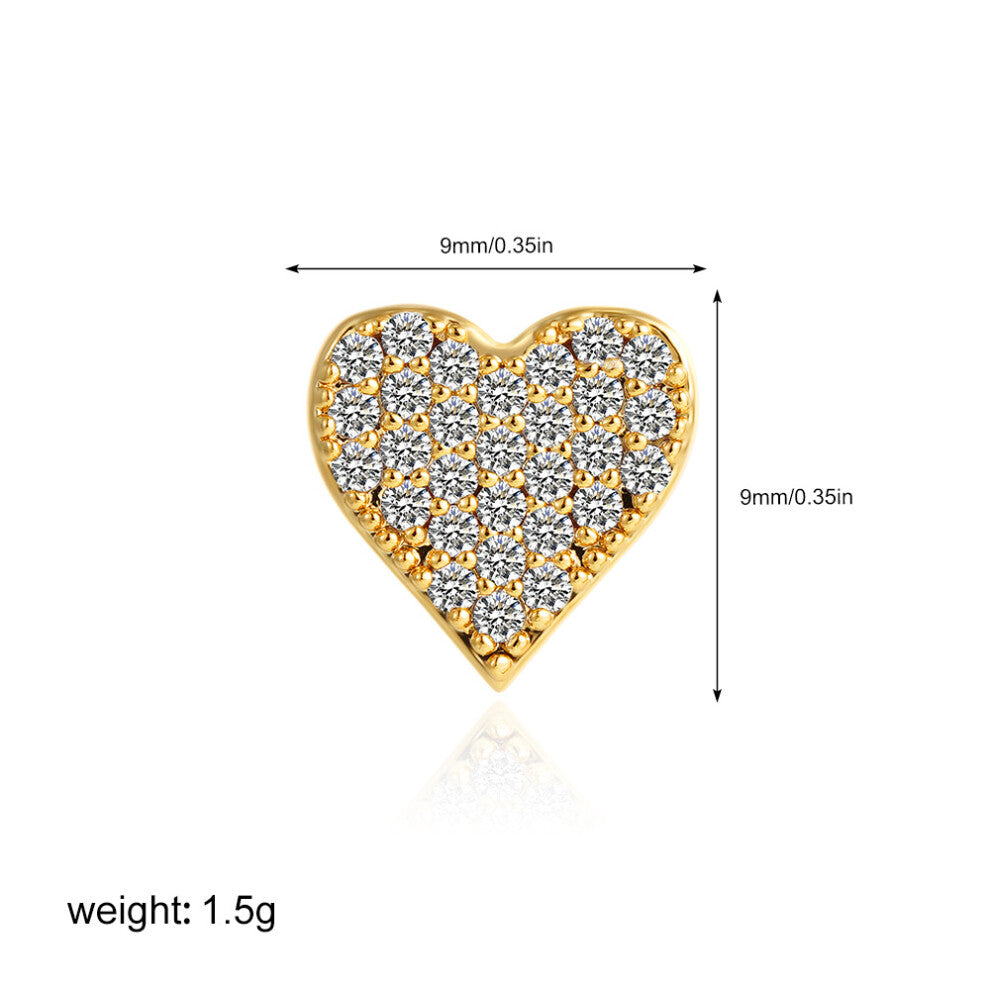 (String a zircon gold heart) Personalized design of an English name letter necklace collarbone chain accessory