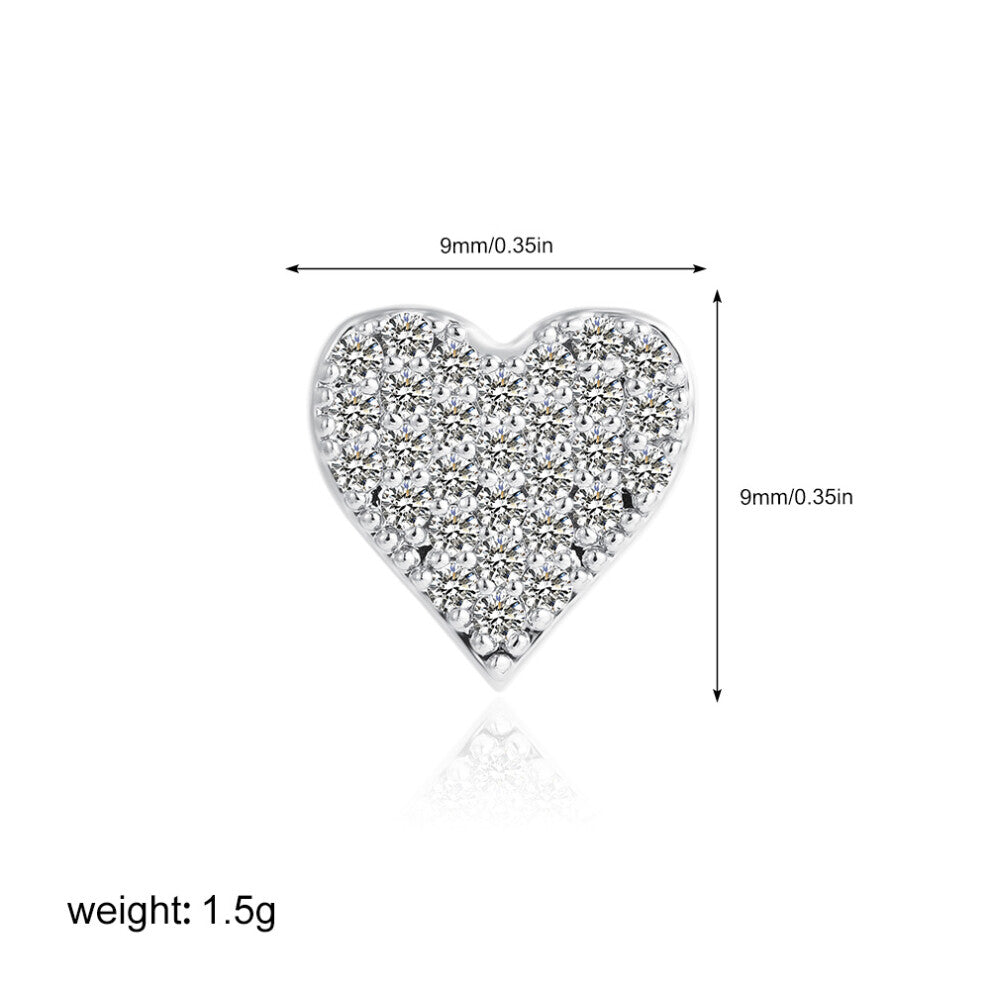 (String a silver zirconia heart) Personalized design of an English name letter necklace collarbone chain accessory