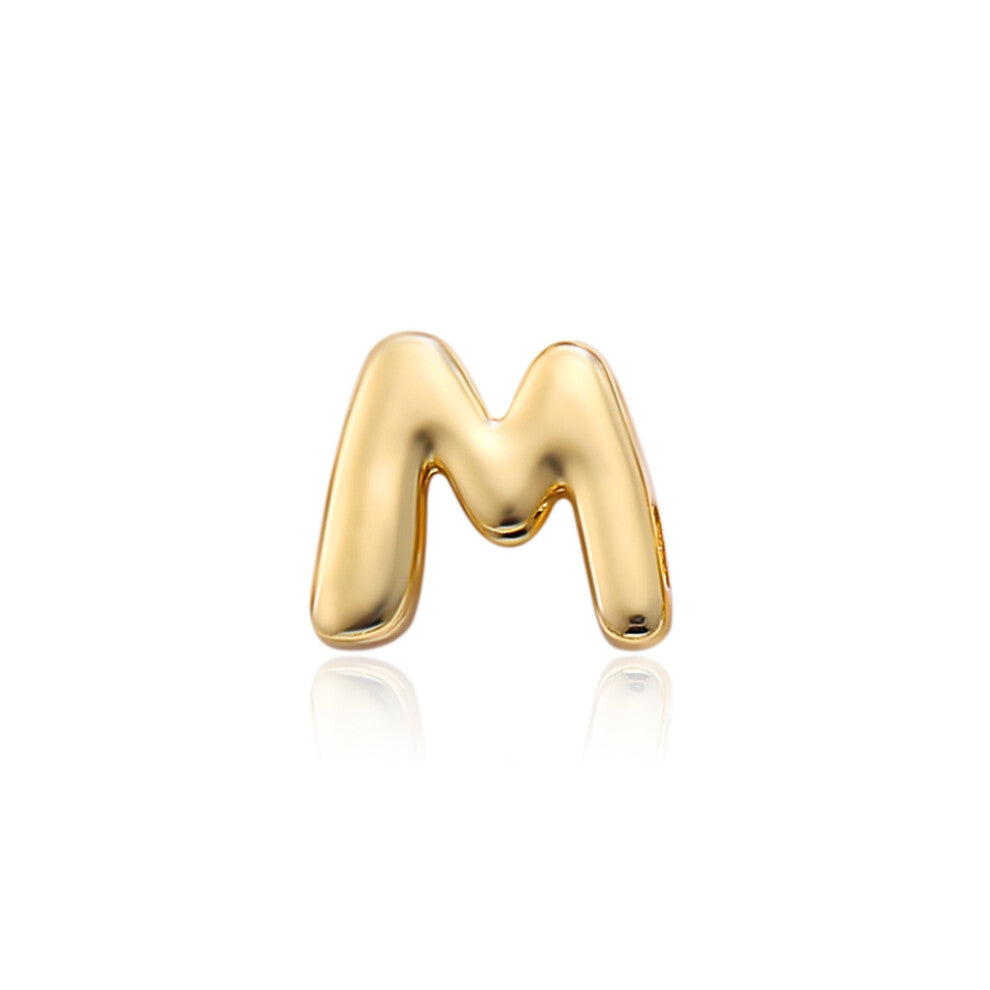 (Golden letter M) Personalized design of an English name letter necklace collarbone chain accessory