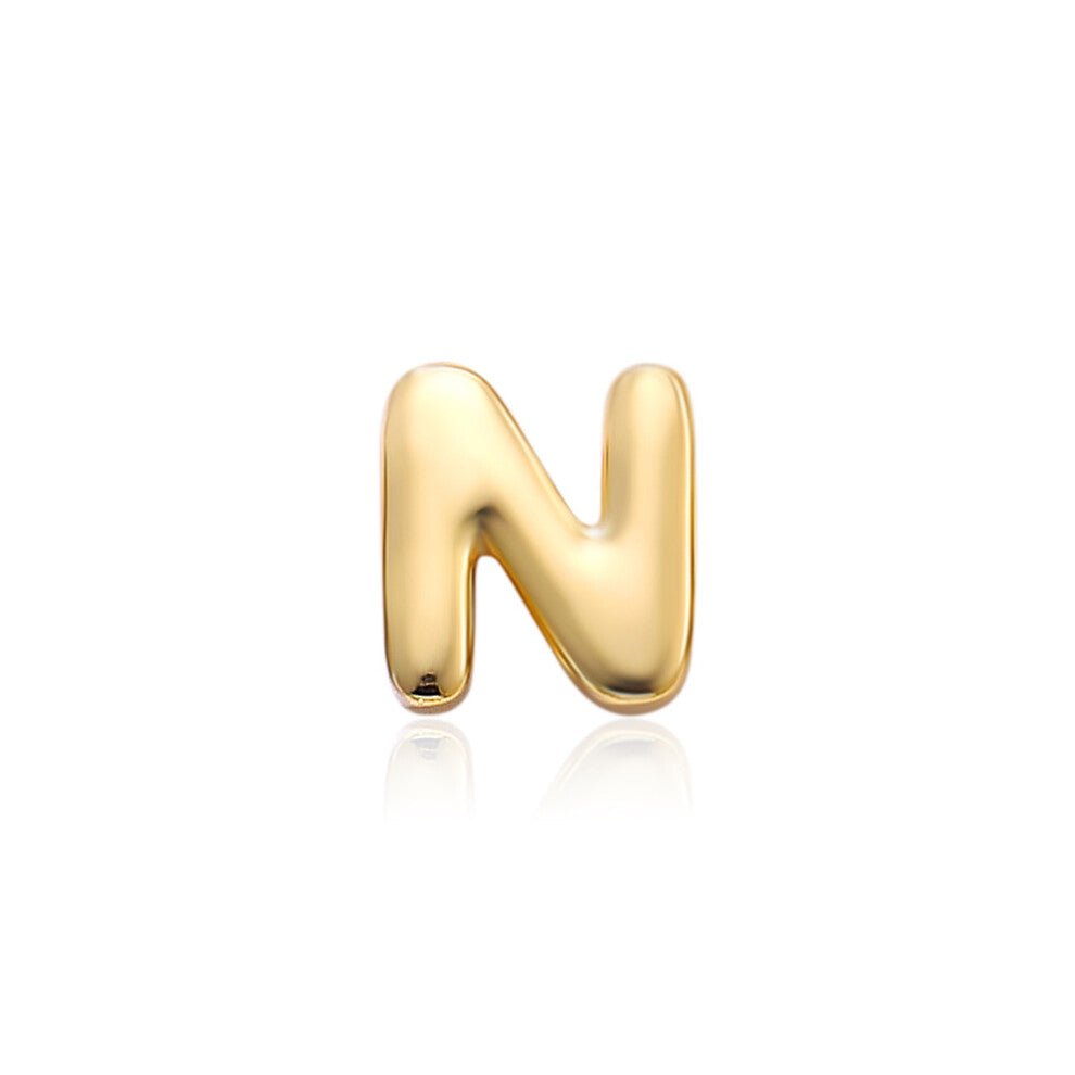 (Golden letter N) Personalized design of an English name letter necklace collarbone chain accessory