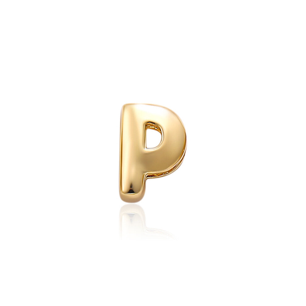 (Golden letter P) Personalized design of an English name letter necklace collarbone chain accessory